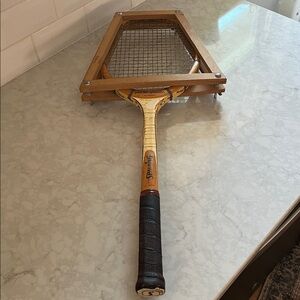Vintage Spalding Poncho GonzalezSignature wooden Tennis Racket with frame
